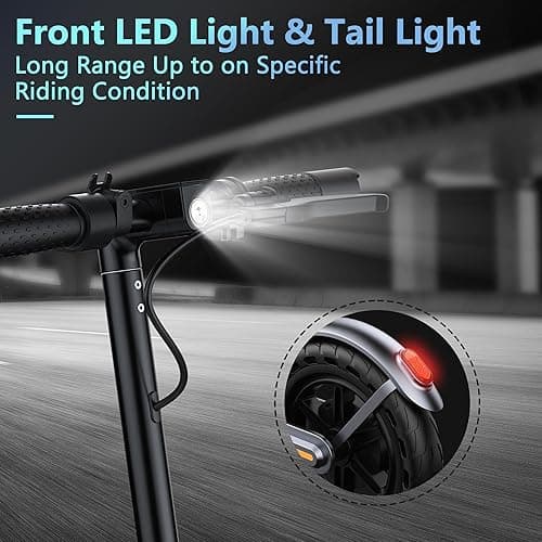 VOLPAM Electric Scooter, 350W/500W Powerful Motor, 8.5"/10" Solid Tires, 19/22Mph, 28/21/12 Miles Range,Dual Braking thumbnail 8