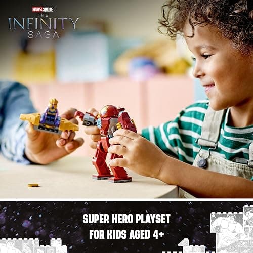 LEGO Marvel Iron Man Hulkbuster vs. Thanos 76263 Building Toy Set with Thanos and Iron Man Figures, Hulkbuster Toy with Posable Mech for Super Hero Battle Action, Fun Marvel Toy for Kids Ages 4 and Up thumbnail 2
