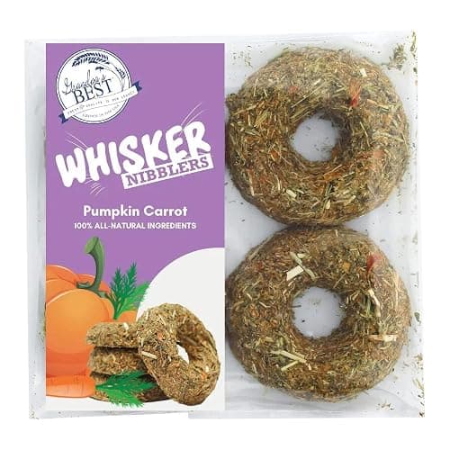 Whisker Nibblers Pumpkin Carrot Treats for Rabbits, Guinea Pigs and Small Animals - Image 1