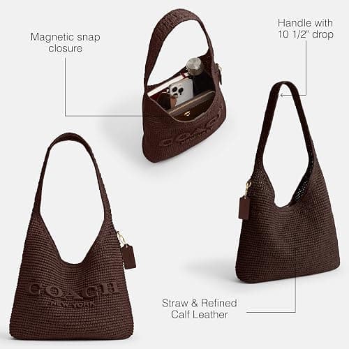 COACH Brooklyn Shoulder Bag 28 in Straw thumbnail 3