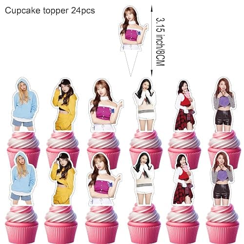 Twice Merch Party Decorations Include Happy Birthday Banners, Cake Toppers, Cupcake Toppers, Balloons thumbnail 5