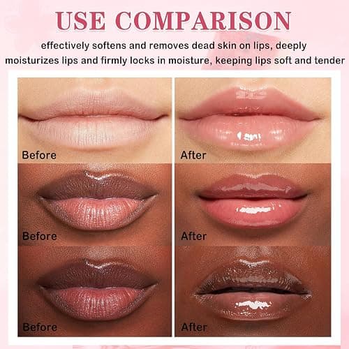 LZXLUKGIR 4PCS Lip Scrub and Mask Set,Strawberry and Honey Pot Lip Balm,Reduces Lip Lines Lip Exfoliator Scrub and Moisturizer,Repair Bee Lip Balm and Lip Scrub Set,Lip Mask Overnight thumbnail 3