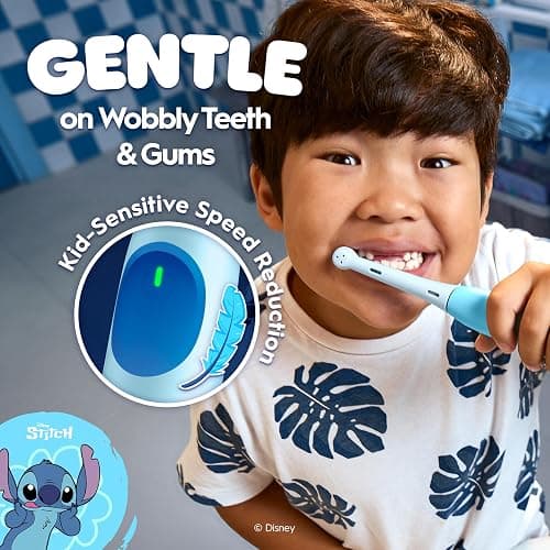 Oral-B iO Kids Disney Stitch Electric Toothbrush, 1 Toothbrush Head, 1 Travel Case, 3 Modes with Kid-Friendly Sensitive Mode, 2-Min Music Timer, for Ages 6+ thumbnail 4