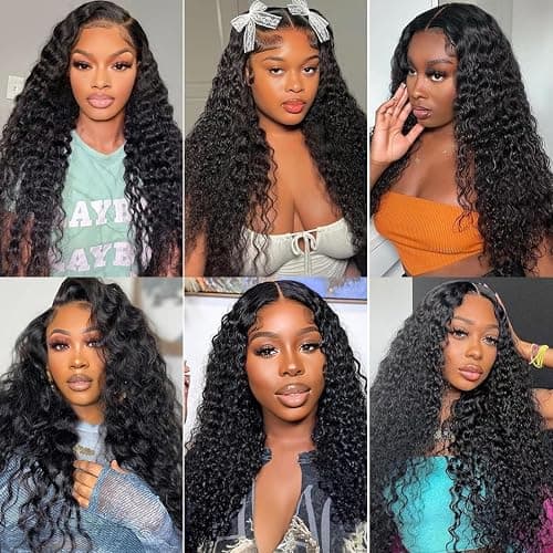 12A Deep Wave Bundles Human Hair 14 16 18 20 Inch Unprocessed Brazilian Virgin Deep Curly Quick Weave 4 Bundles Hair Extensions for Women Natural Color thumbnail 6