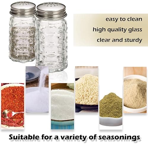 Retro Style Salt and Pepper Shakers with Stainless Tops (2) thumbnail 5