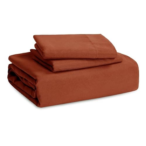 Bedsure Terracotta Duvet Cover King Size - 3 Pieces Prewashed Cotton-Like Extra Soft Bedding Set, Includes 1 Duvet Cover 104x90 Inches with Zipper Closure & 2 Pillow Shams, Comforter Not Included thumbnail 6