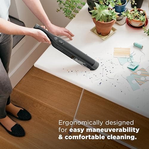 Shark WANDVAC Cordless Hand Vac, Lightweight, Versatile and Portable at 1.4 lbs., Powerful Suction for Pet Hair, Charging Dock, One-Touch Empty for Car & Home, Duster Crevice Tool, Black, WV201BK thumbnail 8