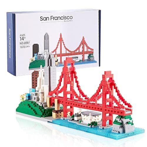 LUKHANG San Francisco Skylines Building Set Model Kit - Engaging Architecture Gift for Kids & Adults, Micro Mini Blocks, 1610pcs+ | Aesthetically Pleasing, Fun & Compact - Image 1