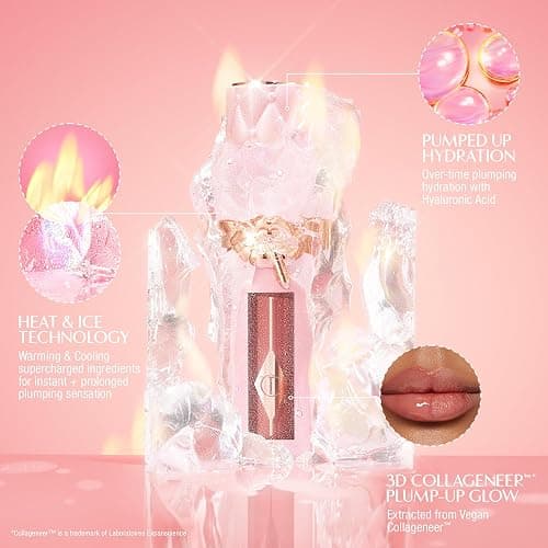 Charlotte Tilbury Big Lip Plumpgasm Lip Gloss - Gift Set Essential - Hydrating Plumper with Hyaluronic Acid & Heat + Ice Technology - Perfect for Pairing with Makeup Favorites thumbnail 3