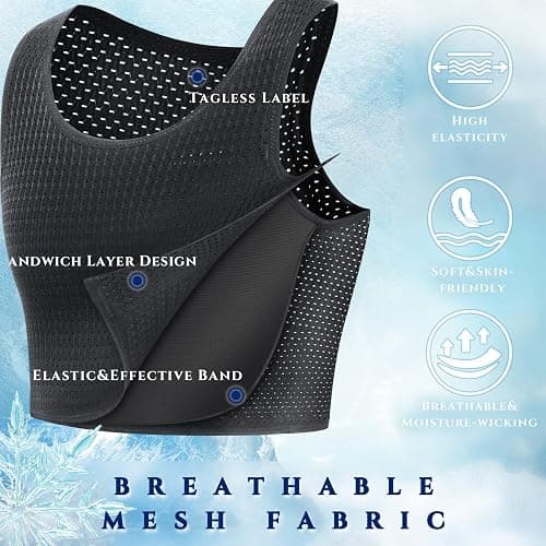 LGBT UNICORNS Chest Binder, Pullover Design Binder Trans, Moisture-Wicking, with 1PC Fragrance Card & 1PC Sticker, Black thumbnail 2