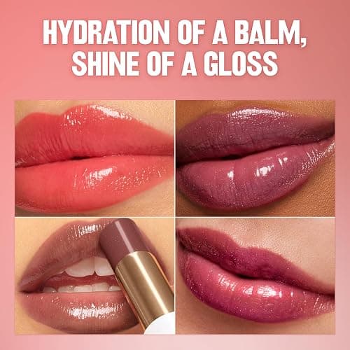 REVLON Super Lustrous Glass Shine Balm, Hydrating Tinted Lip Balm with Hyaluronic Acid, Aloe & Rose Quartz, 003 Honey Shine, 0.11 oz thumbnail 6