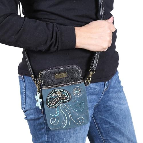 CHALA Dazzled Cell Phone Crossbody Purse-Women PU Leather Multicolor Handbag with Adjustable Strap thumbnail 3