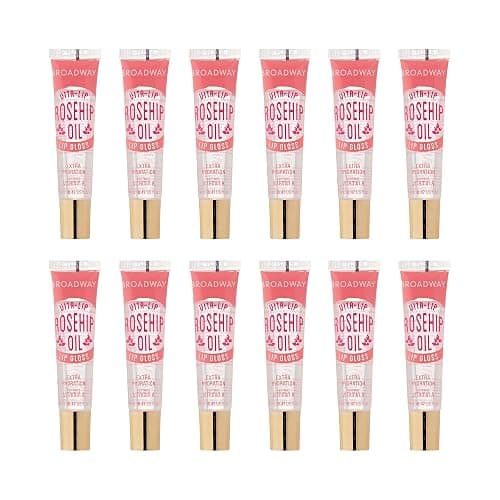 Ruby Kisses Broadway Vita-Lip Clear Lip Gloss (Rosehip Oil 12 Pack), Ultra-Hydrating & Soothing Formula with Vitamin Oils, High-Shine Non-Sticky Finish, Healing Glossy Lip Balm With Vitamin A - Image 1