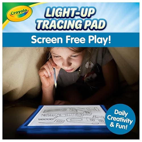 Crayola Light Up Tracing Pad - Blue, Drawing & Tracing Projector for Kids, Holiday & Christmas Gifts for Girls & Boys, Sketching Light Box Table, Toys for Kids, Ages 6+ thumbnail 10