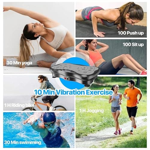 Vibration Plate Exercise Machine for Lymphatic Drainage Weight Loss, Whole Body Workout Vibration Fitness Platform ,Home Training Equipment ,Sport Gym for Weight Loss Fat Burner for Women Men thumbnail 6