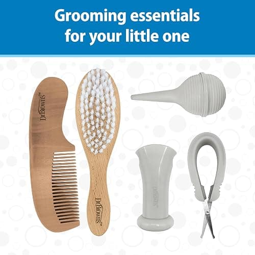 Dr. Brown's Baby Care Essentials Kit, Nail Scissors with Case, Nasal Aspirator, Cradle Cap Brush and Comb, BPA-Free thumbnail 6