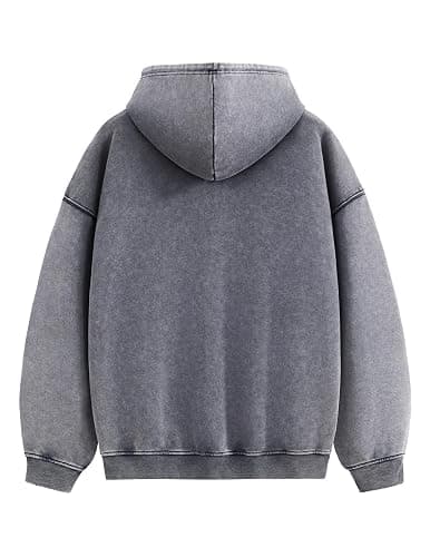 Aelfric Eden Washed Plain Hoodies For Men Women Vintage Acid Wash Oversized Sweatshirts Casual Streetwear Pullover Hoodie thumbnail 2