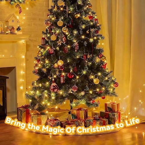Twinkle Fairy Lights 8 Modes with Remote and Timer 33ft 100LED | USB Plug in String Lights Waterproof String Lights for Bedroom Indoor Wreath Party Wedding Christmas Decoration, Warm White thumbnail 7