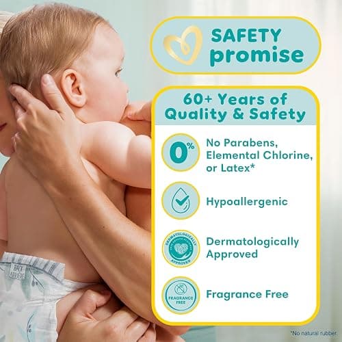 Pampers Pure Protection Baby Diapers, Size 0 (10 lbs ), 128 Count, Up to 100% Leakproof, Premium Plant-based Skin Protection, Hypoallergenic Soft Diapers thumbnail 5