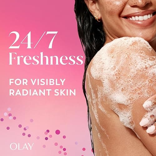 Olay Body Wash for Women, 24/7 Skin-Loving Freshness, Miami Mocktails, Plant Based Cleansers, Vitamin B3 & Antioxidant Blend, All Skin Types, Berry Passionate with Passionfruit & Guava Scent, 22 fl oz thumbnail 3