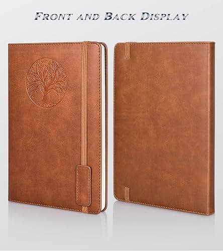 Biuwory Lined Journal Notebook for Women Men,256 Pages A5 Hardcover Leather Journals for Writing,Travel,Business,Work & School,College Ruled Notebooks for Note Taking,Diary Notepad 5.7"×8.3"(Brown) thumbnail 6