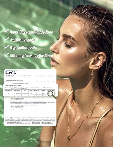 ORAZIO 16 Gauge Cartilage Earrings for Women Flat Back Hypoallergenic Surgical Steel Small Flatback Stud Hoop Cartilage Earring Stack Set Daith Conch Tragus Helix Piercing Jewelry Single PC thumbnail 9