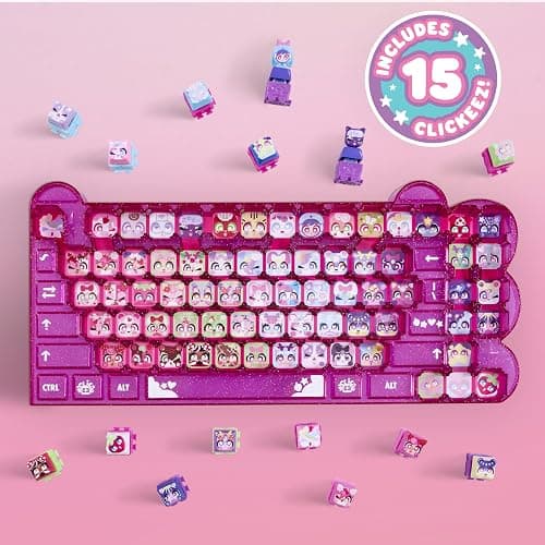 Clickeez Keyboard Mega Pack - The Ultimate Starter Set | Includes Storage Keyboard & 15 with Exclusive Mega Pack Characters | Clickable Collectibles | Ages 6+ thumbnail 3