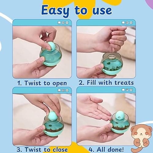 Homedy Crafts Ferret Treat Ball Interactive Toy Balls for Small Animal, Enrichment Toys Ferrets Dry Food Ball for Ferrets Guinea Pig Rat Chinchilla Hedgehog Bunny, Pet Ferret Accessories (XL, Wiggle) thumbnail 4