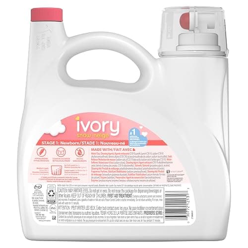 Ivory Snow: Newborn Baby Liquid Laundry Detergent, No added Chlorine, Dyes or Phosphates, Hypoallergenic, 80 loads, 3.1L thumbnail 7