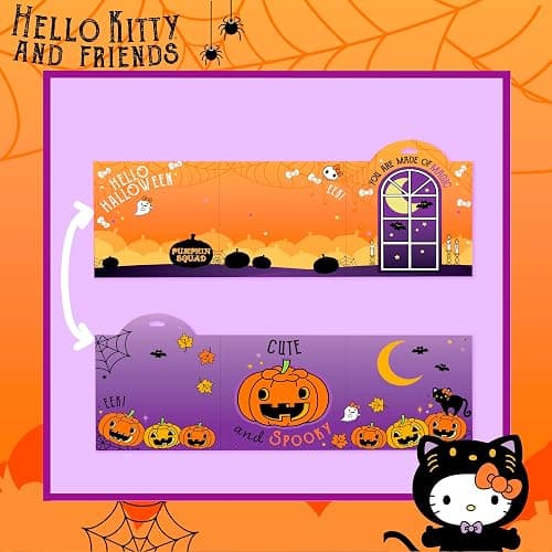 Hello Kitty and Friends Halloween Puffy Playset, Includes 30+ Stickers, 2 Play Scenes, Reusable for Kids thumbnail 4