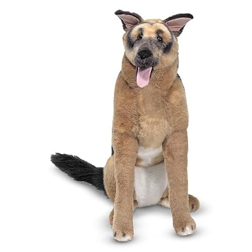 Melissa & Doug Giant German Shepherd - Lifelike Stuffed Animal Dog (Over 2 feet Tall) thumbnail 4