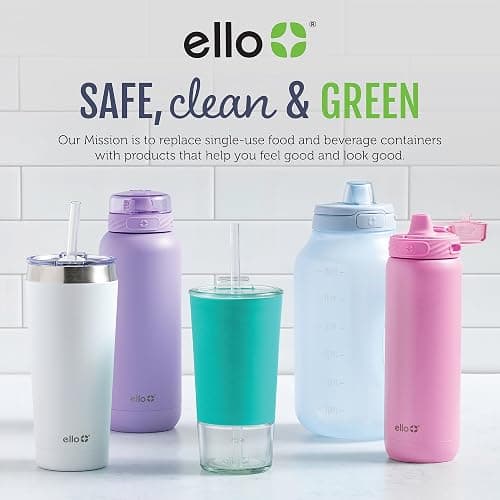 Ello Hydra 64oz Half Gallon Water Jug with Handle and Motivational Time Markers for All Day Hydration, Plastic Reusable Water Bottle with Straw and Locking, Leak Proof Lid, BPA Free thumbnail 10