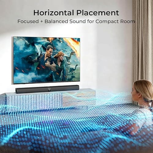 Assistrust Sound Bar for Smart TV, Soundbar with Bluetooth/ARC/Opt/AUX Connect, Auto Volume Boost, 3 Equalizer Modes, 2 in 1 Detachable Soundbar for TV/PC/Gaming/Projectors thumbnail 3
