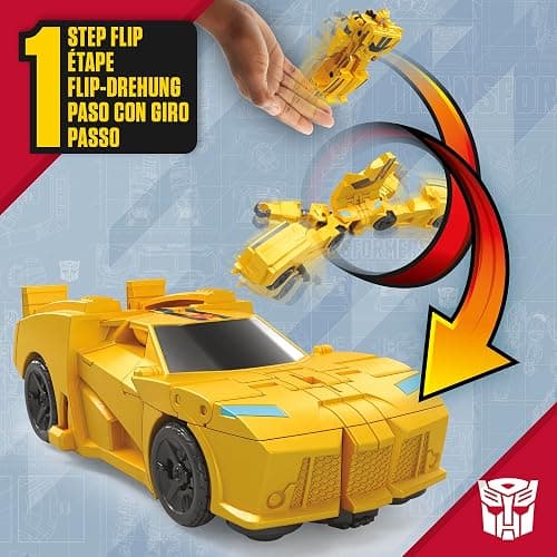 Transformers 1-Step Flip Heroes 3-Pack, 4-Inch Wheeljack, Bumblebee, and Optimus Prime Action Figures, Kids Easter Toys or Basket Stuffers, Age 6+ thumbnail 3