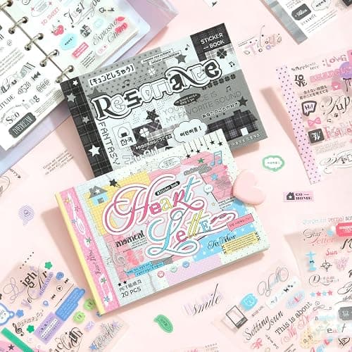 20 Sheets Black & White Sticker Book for Scrapbooking, Transparent English Phrase Stickers - Matte & Glossy Finishes, Aesthetic Word Quote Stickers for Scrapbook, Journal, Water Bottle, Card Making thumbnail 7