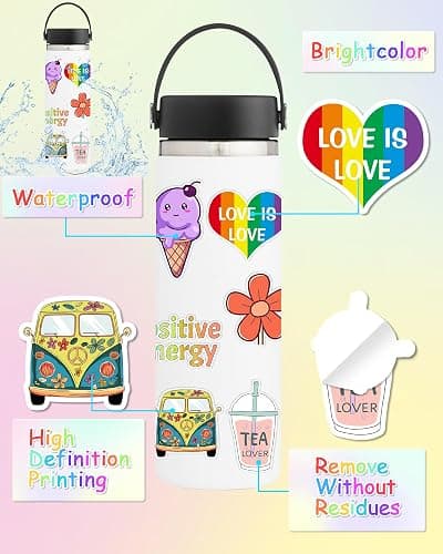 300 Pcs Stickers for Kids, Cute Water Bottle Vinyl Waterproof Laptop Stickers for Students Gifts School Supplies Classroom Teacher Prizes Stocking Stuffers Sticker Pack for Kids Girls Teens thumbnail 3