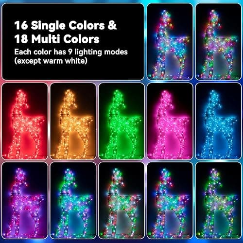 LitHome Led Christmas Fairy Lights Plug in, 200LED 66FT Color Changing Fairy Lights with Remote, 9 Modes Led Christmas Lights Indoor, Easter Pastel Fairy String Lights Twinkle for Party Easter Decor thumbnail 2