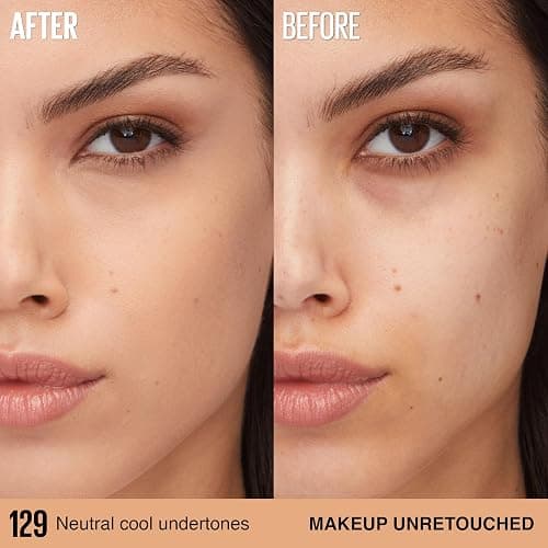 Maybelline Super Stay Lumi-Matte Foundation, Lightweight and Buildable Full Coverage Foundation Makeup For Up To 30HR Wear, 129, 1 Count thumbnail 4