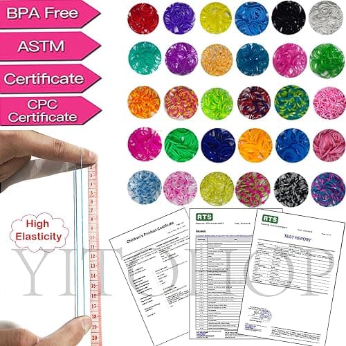 YITOHOP 12080+ Loom Bands Set, Rubber Bands for Bracelet Making Kit, DIY Arts & Crafts Idea, Friendship Bracelet Birthday Gift Kits for Kids Girls Boys Creative Art Crafts thumbnail 4