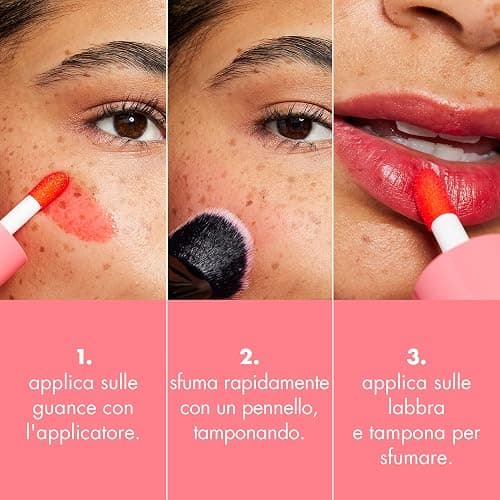e.l.f. Sheer For It Blush Tint, make-up multiuso per labbra e guance a lunga durata, dona un tocco di colore soffuso e naturale, prodotto vegano e non testato sugli animali, Plums Up thumbnail 4