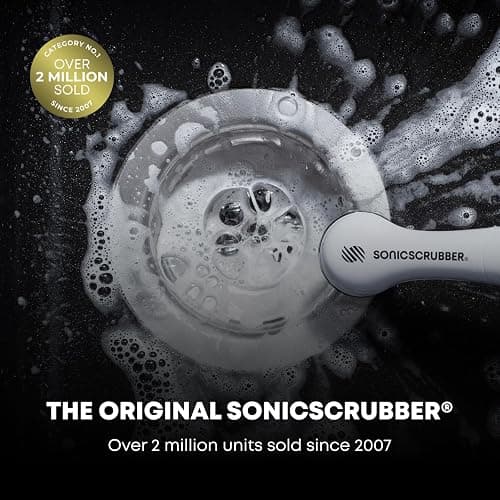 SonicScrubber Household Cleaning Brush - Electric Scrubbing Brush - Home, Kitchen & Bathroom - Removes Mould & Cleans Grout (Washing-Up System) thumbnail 2