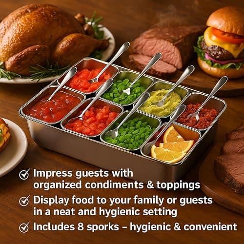 Jugetware Stainless Steel Yakumi Pan, Yakumi Pans, Yakumi Mise En Place, Mise En Place Containers, Japanese Food Container, Stainless Steel Condiment Containers, Multi Compartment Food Containers thumbnail 6