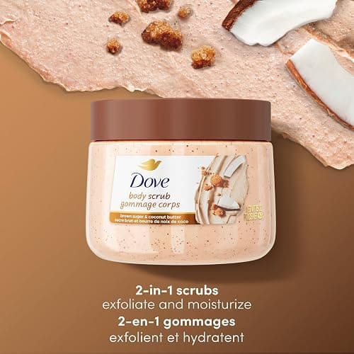 Dove pH Balanced Body Scrub, with Naturally-Derived and Sulfate-Free Cleansers, Brown Sugar & Coconut Butter, 425 g thumbnail 4