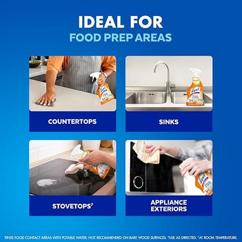 Lysol Pro Kitchen Spray Cleaner and Degreaser, Antibacterial All Purpose Cleaning Spray for Kitchens, Countertops, Ovens, and Appliances, Citrus Scent, 22oz thumbnail 3