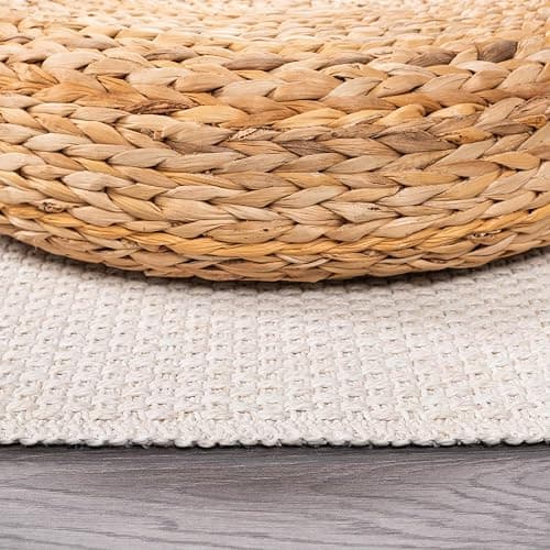 CAMILSON Easy Jute Rug 6x9, Indoor Outdoor Off-White Farmhouse Area Rugs for Living Room Patio and Kitchen Rug, Solid Woven Design, Easy-Cleaning, Washable Outside Carpet Alfombras (6 x 9) thumbnail 5