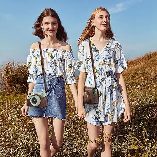 Fintie Protective Case for Fujifilm Instax Wide 400 Instant Film Camera - Premium Vegan Leather Bag Cover with Removable Strap, Vintage Brown - Vintage Brown thumbnail 7