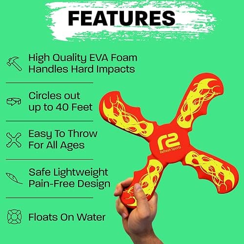 Boomerang for Kids - Toys For Ages 8-13 Boys & Girls - Fun & Easy To Use - Easter Basket Stuffers for Kids 6 7 8 9 10 + Year Old Boy Gifts - Best Easter Gifts & Summer Birthday Gift Ideas for All Ages thumbnail 4