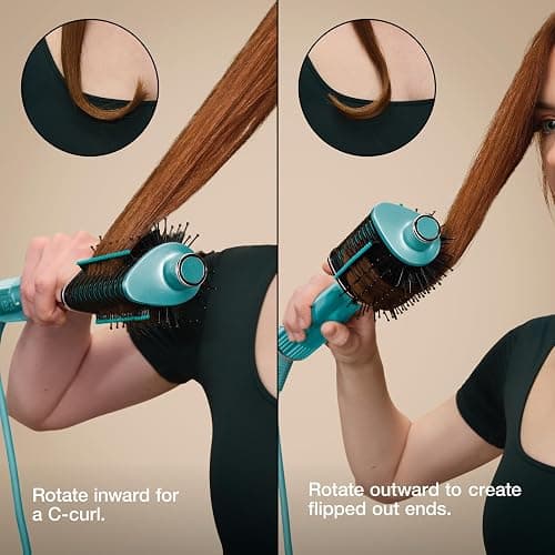 Shark Glossi 2-in-1 Hot Tool and Air Glosser, Ultra-Fast, Ultra-Glossy Blowouts at-Home, Heat-Controlled Ceramic, Curly, Coily, and Color Friendly, Jewel Teal, HT302TL thumbnail 9