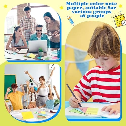 YAGUAO Colored Index Cards 3x5 Inch Flash Cards with Ring Lined Flashcards Note Cards for Studying School Supplies College, 200 Count - Multicolored - 3x5 thumbnail 6