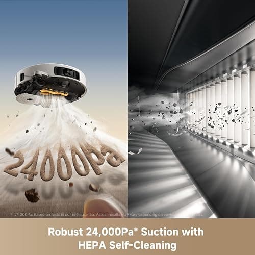 Mova V50 Ultra Complete Robot Vacuum and Mop Self-Cleaning, 24,000 Pa Suction, Liftable Navigation with Obstacle Overcoming and Warm Water Mopping with DuoSolution System Designed for Pets thumbnail 7